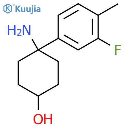4-amino-4-(3-fluoro-4-methylphenyl)cyclohexan-1-ol structure