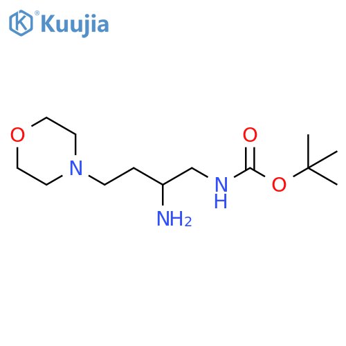 tert-butyl N-2-amino-4-(morpholin-4-yl)butylcarbamate structure