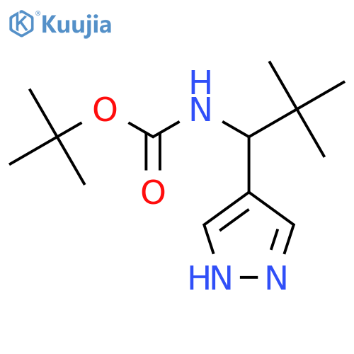 tert-butyl N-2,2-dimethyl-1-(1H-pyrazol-4-yl)propylcarbamate structure