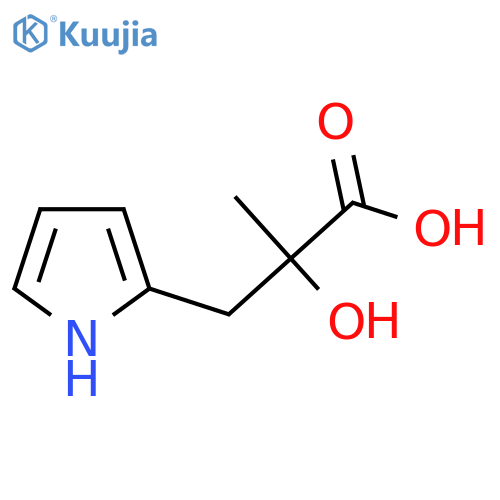 2-hydroxy-2-methyl-3-(1H-pyrrol-2-yl)propanoic acid structure