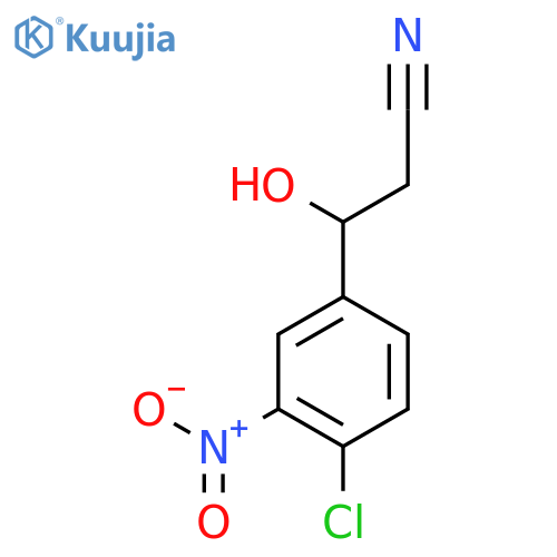 3-(4-Chloro-3-nitrophenyl)-3-hydroxypropanenitrile structure