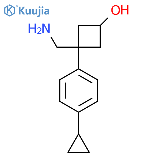 3-(aminomethyl)-3-(4-cyclopropylphenyl)cyclobutan-1-ol structure