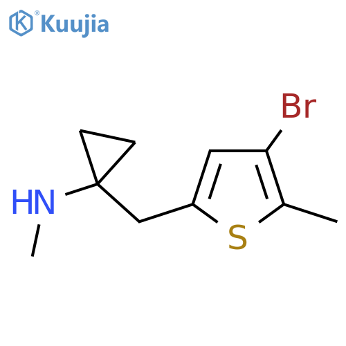 1-(4-bromo-5-methylthiophen-2-yl)methyl-N-methylcyclopropan-1-amine structure