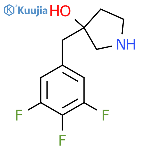 3-(3,4,5-trifluorophenyl)methylpyrrolidin-3-ol structure