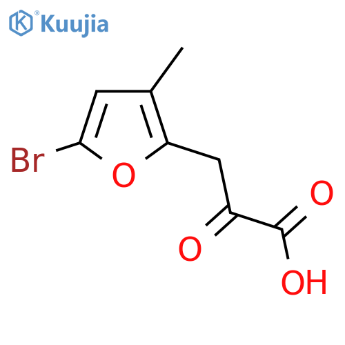 3-(5-bromo-3-methylfuran-2-yl)-2-oxopropanoic acid structure