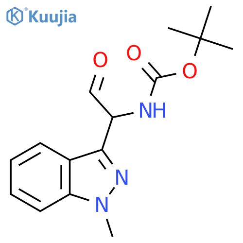 tert-butyl N-1-(1-methyl-1H-indazol-3-yl)-2-oxoethylcarbamate structure