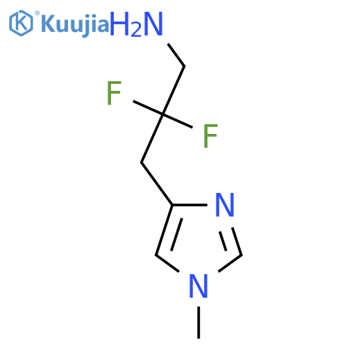 2,2-difluoro-3-(1-methyl-1H-imidazol-4-yl)propan-1-amine structure