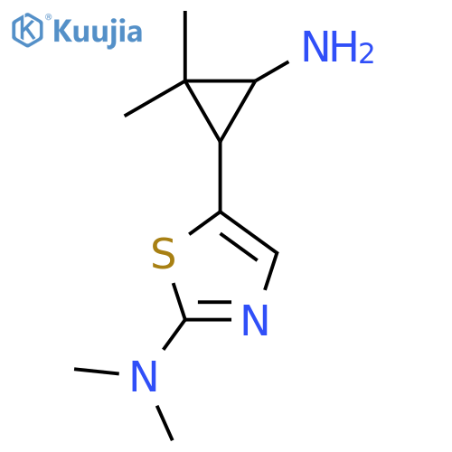 5-(3-amino-2,2-dimethylcyclopropyl)-N,N-dimethyl-1,3-thiazol-2-amine structure
