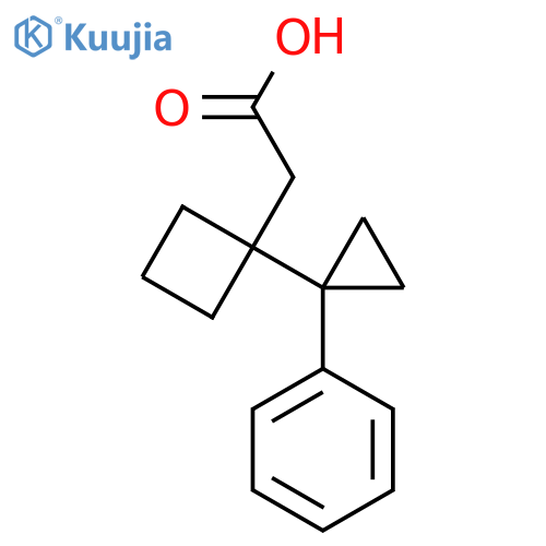 2-1-(1-phenylcyclopropyl)cyclobutylacetic acid structure