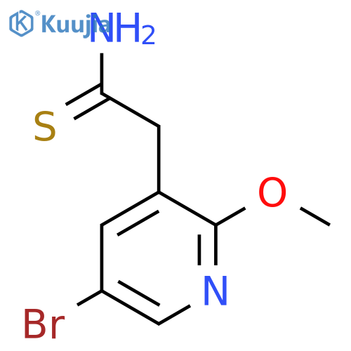 2-(5-bromo-2-methoxypyridin-3-yl)ethanethioamide structure