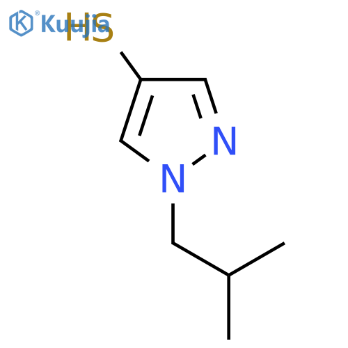 1-(2-methylpropyl)-1H-pyrazole-4-thiol structure