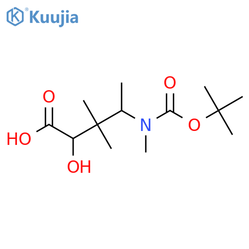 4-{(tert-butoxy)carbonyl(methyl)amino}-2-hydroxy-3,3-dimethylpentanoic acid structure