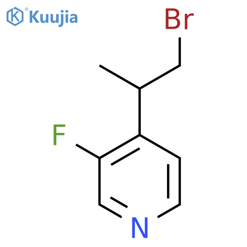 4-(1-Bromopropan-2-yl)-3-fluoropyridine structure