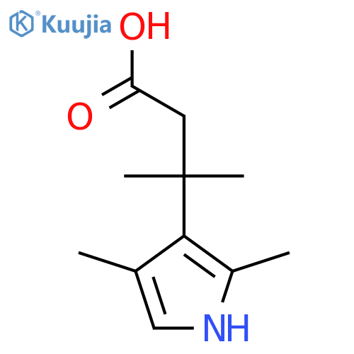 3-(2,4-dimethyl-1H-pyrrol-3-yl)-3-methylbutanoic acid structure