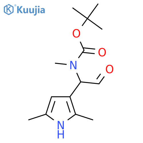 tert-butyl N-1-(2,5-dimethyl-1H-pyrrol-3-yl)-2-oxoethyl-N-methylcarbamate structure