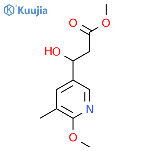 methyl 3-hydroxy-3-(6-methoxy-5-methylpyridin-3-yl)propanoate structure