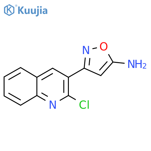 3-(2-chloroquinolin-3-yl)-1,2-oxazol-5-amine structure