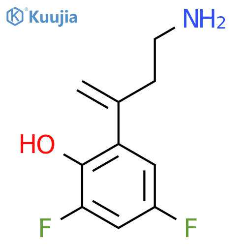 2-(4-aminobut-1-en-2-yl)-4,6-difluorophenol structure
