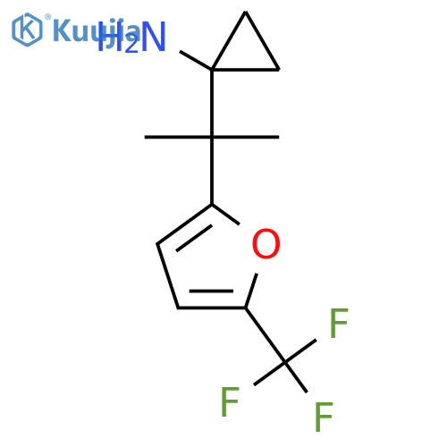 1-{2-5-(trifluoromethyl)furan-2-ylpropan-2-yl}cyclopropan-1-amine structure