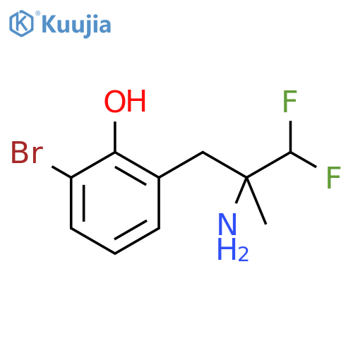 2-(2-amino-3,3-difluoro-2-methylpropyl)-6-bromophenol structure