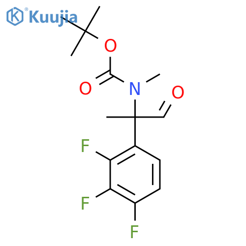 tert-butyl N-methyl-N-1-oxo-2-(2,3,4-trifluorophenyl)propan-2-ylcarbamate structure