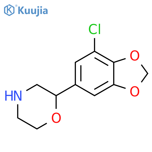 2-(7-chloro-1,3-dioxaindan-5-yl)morpholine structure