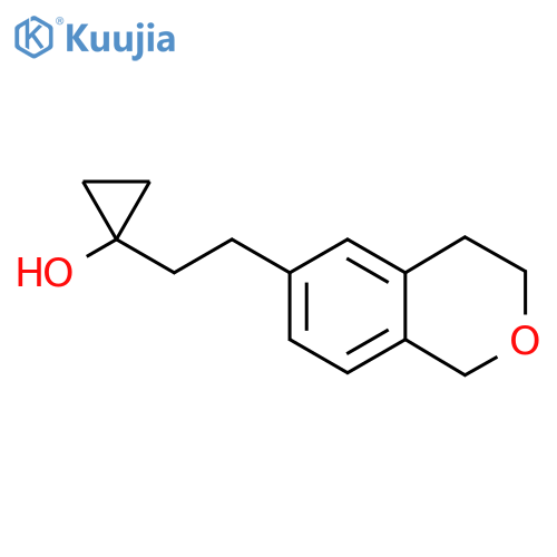 1-2-(3,4-dihydro-1H-2-benzopyran-6-yl)ethylcyclopropan-1-ol structure