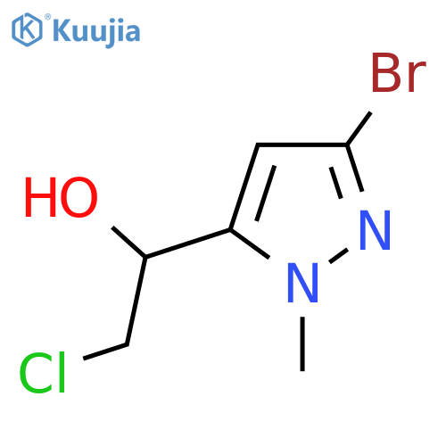 1-(3-bromo-1-methyl-1H-pyrazol-5-yl)-2-chloroethan-1-ol structure