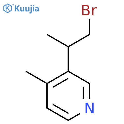 3-(1-Bromopropan-2-yl)-4-methylpyridine structure