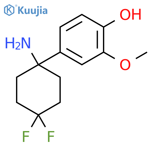 4-(1-amino-4,4-difluorocyclohexyl)-2-methoxyphenol structure