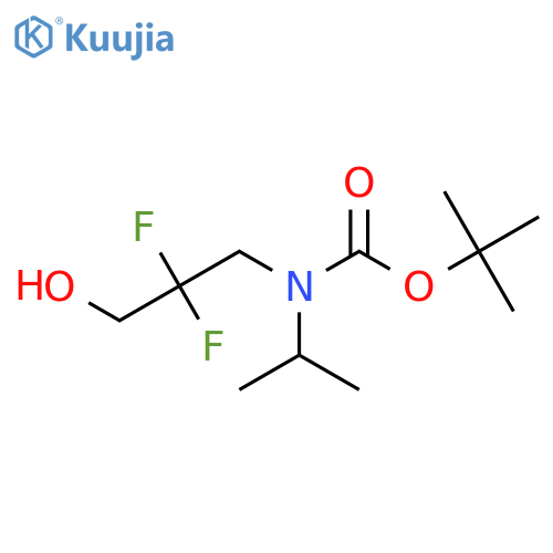 tert-butyl N-(2,2-difluoro-3-hydroxypropyl)-N-(propan-2-yl)carbamate structure