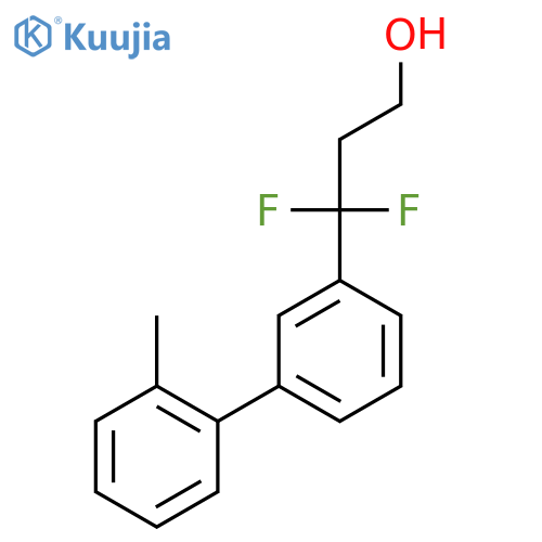 3,3-difluoro-3-3-(2-methylphenyl)phenylpropan-1-ol structure