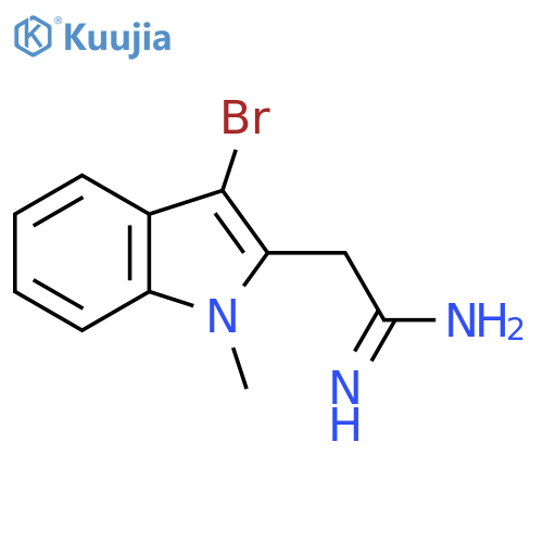 2-(3-bromo-1-methyl-1H-indol-2-yl)ethanimidamide structure