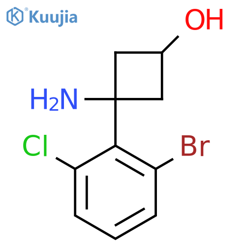 3-amino-3-(2-bromo-6-chlorophenyl)cyclobutan-1-ol structure