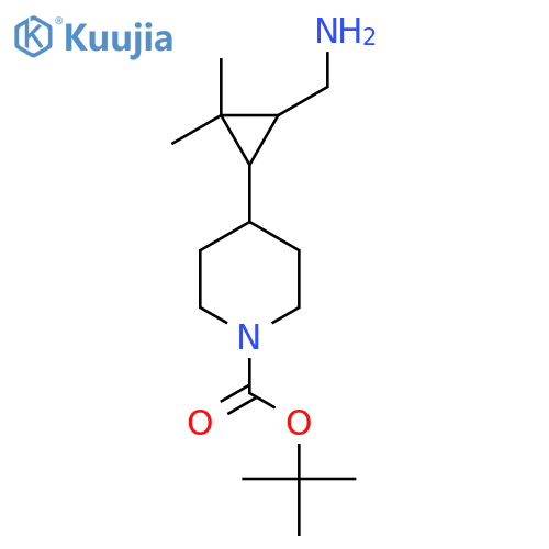 tert-butyl 4-3-(aminomethyl)-2,2-dimethylcyclopropylpiperidine-1-carboxylate structure