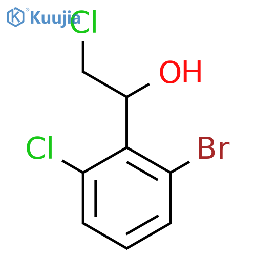 1-(2-bromo-6-chlorophenyl)-2-chloroethan-1-ol structure