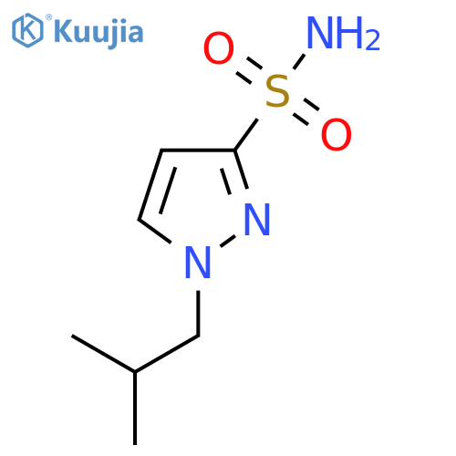 1-(2-methylpropyl)-1H-pyrazole-3-sulfonamide structure