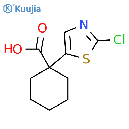 1-(2-chloro-1,3-thiazol-5-yl)cyclohexane-1-carboxylic acid structure