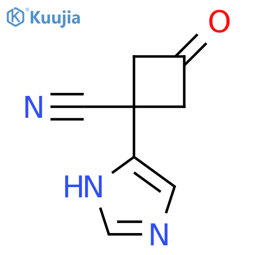 1-(1H-imidazol-5-yl)-3-oxocyclobutane-1-carbonitrile structure