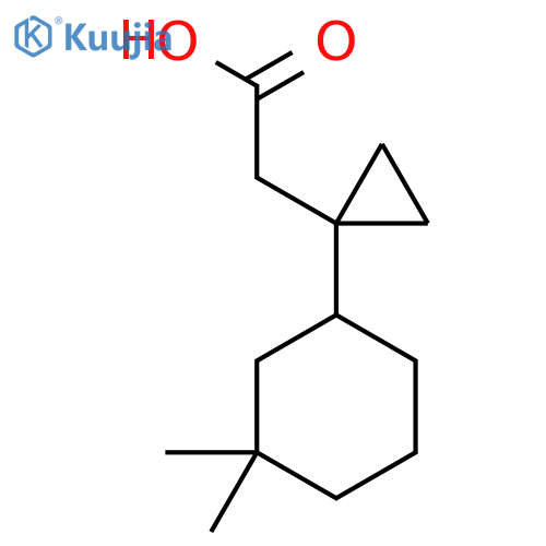 2-1-(3,3-dimethylcyclohexyl)cyclopropylacetic acid structure