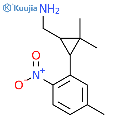 2,2-dimethyl-3-(5-methyl-2-nitrophenyl)cyclopropylmethanamine structure