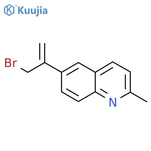 6-(3-bromoprop-1-en-2-yl)-2-methylquinoline structure