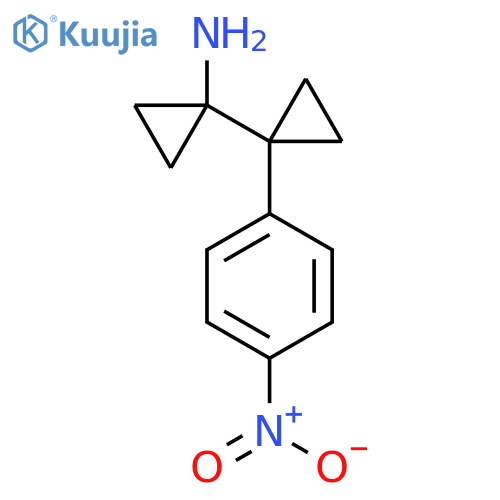 1-1-(4-nitrophenyl)cyclopropylcyclopropan-1-amine structure