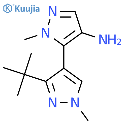 5-(3-tert-butyl-1-methyl-1H-pyrazol-4-yl)-1-methyl-1H-pyrazol-4-amine structure