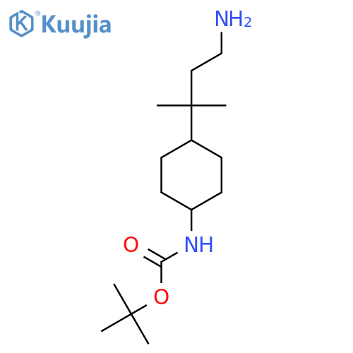 tert-butyl N-4-(4-amino-2-methylbutan-2-yl)cyclohexylcarbamate structure