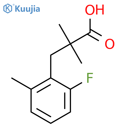 3-(2-fluoro-6-methylphenyl)-2,2-dimethylpropanoic acid structure