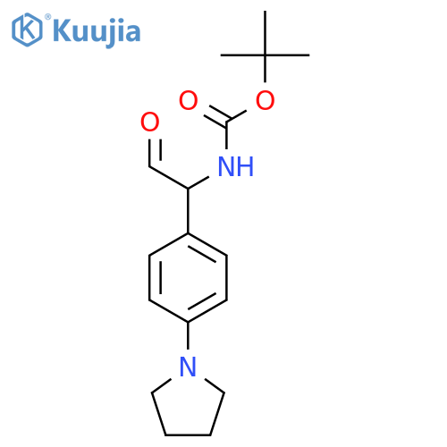 tert-butyl N-{2-oxo-1-4-(pyrrolidin-1-yl)phenylethyl}carbamate structure