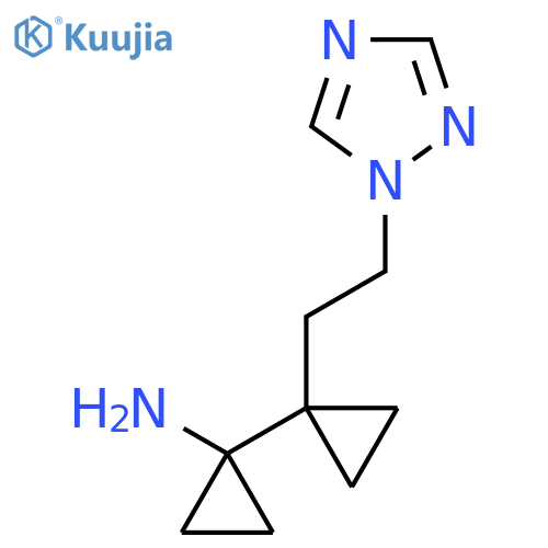 1-{1-2-(1H-1,2,4-triazol-1-yl)ethylcyclopropyl}cyclopropan-1-amine structure