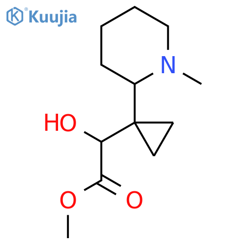 methyl 2-hydroxy-2-1-(1-methylpiperidin-2-yl)cyclopropylacetate structure