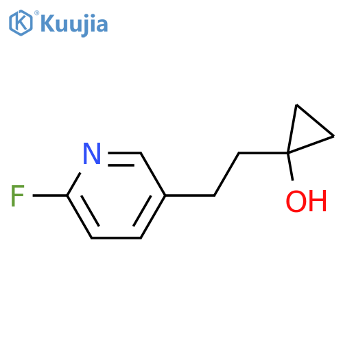 1-2-(6-fluoropyridin-3-yl)ethylcyclopropan-1-ol structure
